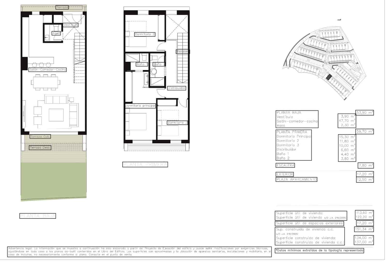 3 makuuhuone Rivitalo myytävänä paikassa La Cala de Mijas mukana uima-altaan 
autotalli - 675 000 € (Ref: 9509037)