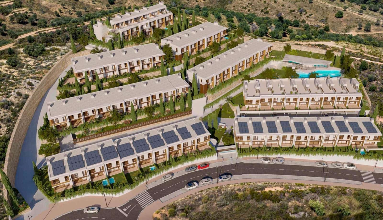 3 makuuhuone Rivitalo myytävänä paikassa La Cala de Mijas mukana uima-altaan 
autotalli - 675 000 € (Ref: 9509037)