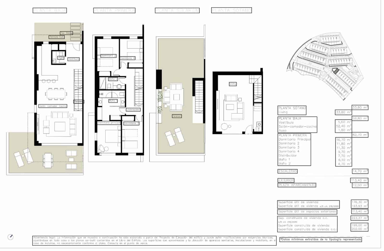 4 makuuhuone Huoneisto myytävänä paikassa La Cala de Mijas mukana uima-altaan 
autotalli - 814 000 € (Ref: 9524408)
