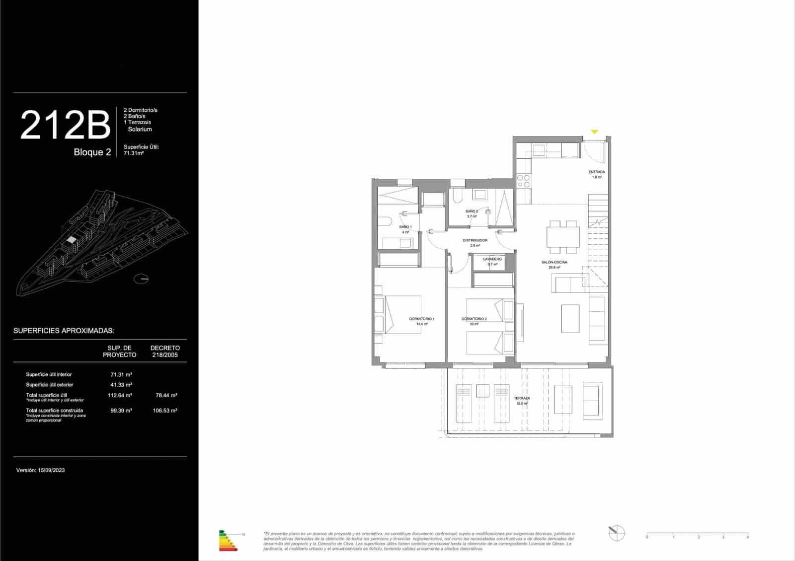 2 makuuhuone Huoneisto myytävänä paikassa La Cala de Mijas mukana uima-altaan 
autotalli - 519 000 € (Ref: 9536045)