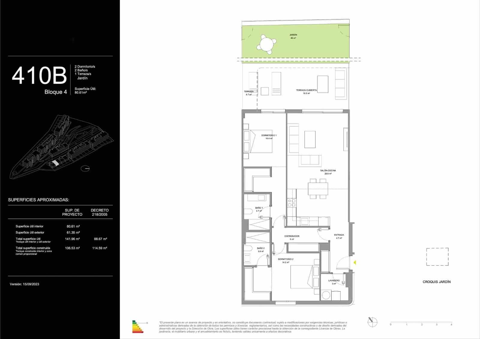 2 makuuhuone Huoneisto myytävänä paikassa La Cala de Mijas mukana uima-altaan 
autotalli - 443 000 € (Ref: 9536046)