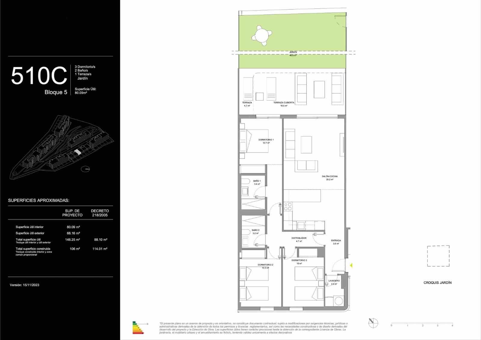 3 makuuhuone Huoneisto myytävänä paikassa La Cala de Mijas mukana uima-altaan 
autotalli - 470 000 € (Ref: 9537335)