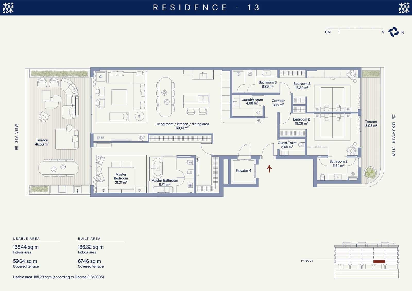 3 makuuhuone Huoneisto myytävänä paikassa Estepona mukana uima-altaan 
autotalli - 2 500 000 € (Ref: 9788496)