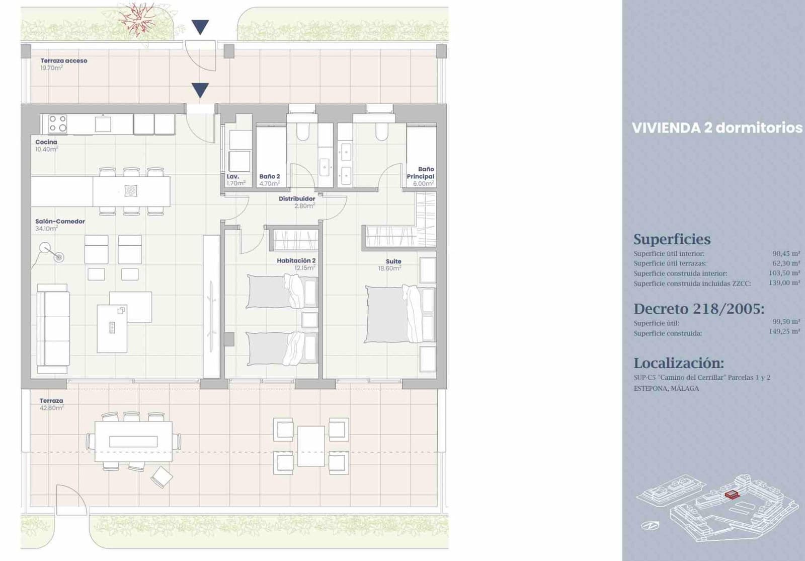 2 bedroom Apartment for sale in Estepona with pool garage - € 642,000 (Ref: 9861953)