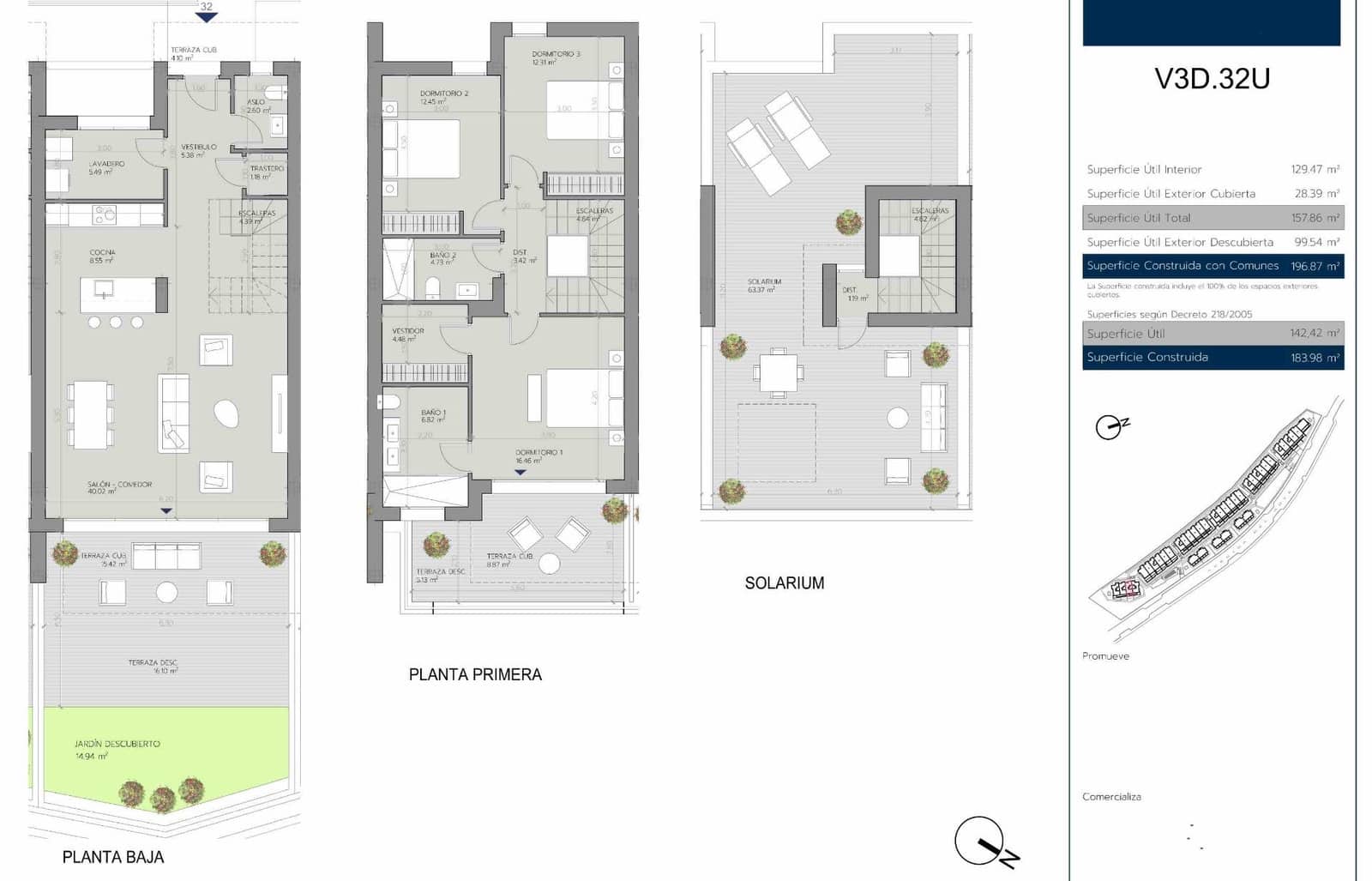 3 soverom Kjedet enebolig til salgs i Estepona med svømmebasseng garasje - € 788 000 (Ref: 9985056)