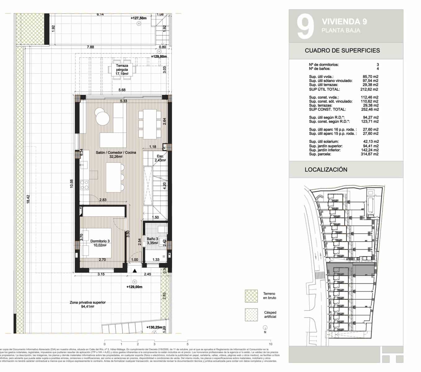 3 soverom Rekkehus til salgs i Mijas Golf med svømmebasseng garasje - € 725 000 (Ref: 9985060)
