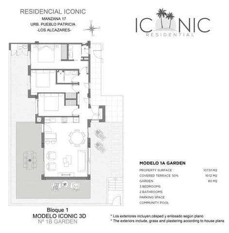 3 soverom Leilighet til salgs i Los Alcázares med garasje - € 412 000 (Ref: 9791215)