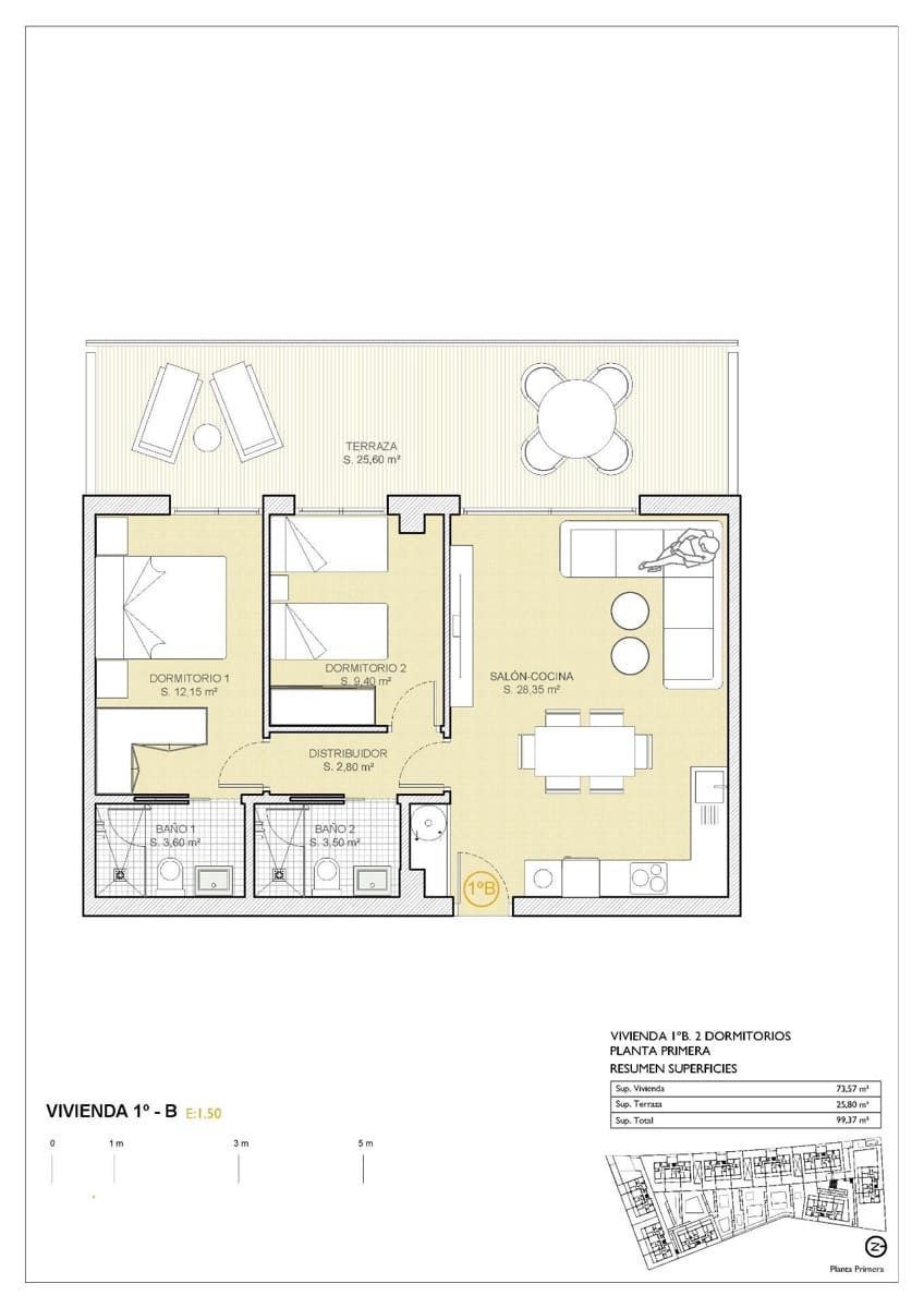 2 chambre Appartement à vendre à Finestrat avec piscine - 275 000 € (Ref: 8678751)