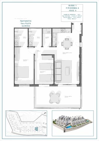 2 soveværelse Lejlighed til salg i Puerto Vera - Las Salinas, Vera med swimmingpool - € 225.000 (Ref: 9371476)