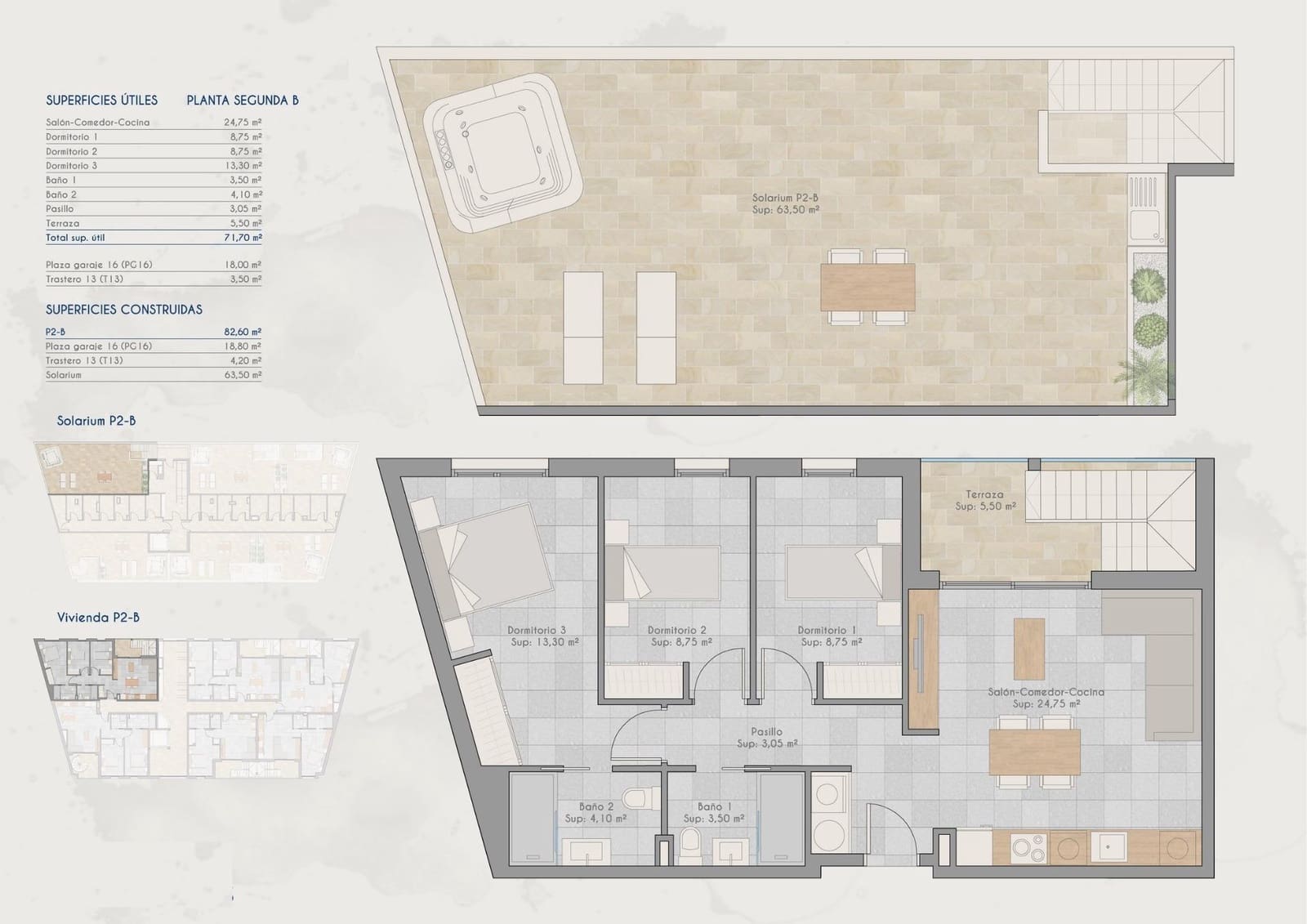3 slaapkamer Penthouse te koop in Los Cuarteros met zwembad - € 299.000 (Ref: 9672209)