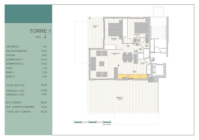 2 sovrum Takvåning till salu i Puerto Deportivo, Guardamar del Segura med pool - 445 000 € (Ref: 9789492)