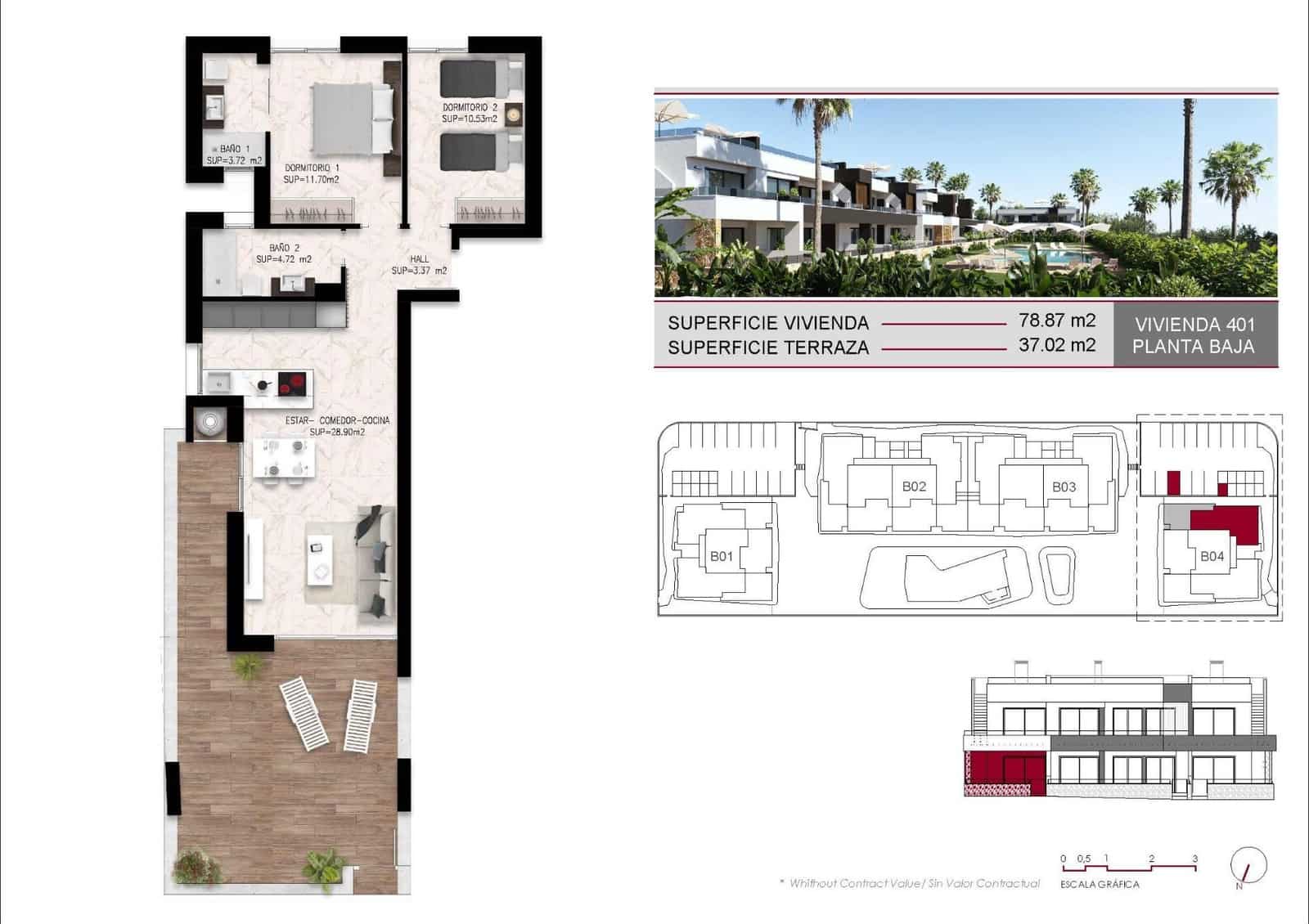 2 soveværelse Bungalow til salg i Rojales med swimmingpool - € 314.000 (Ref: 9976499)