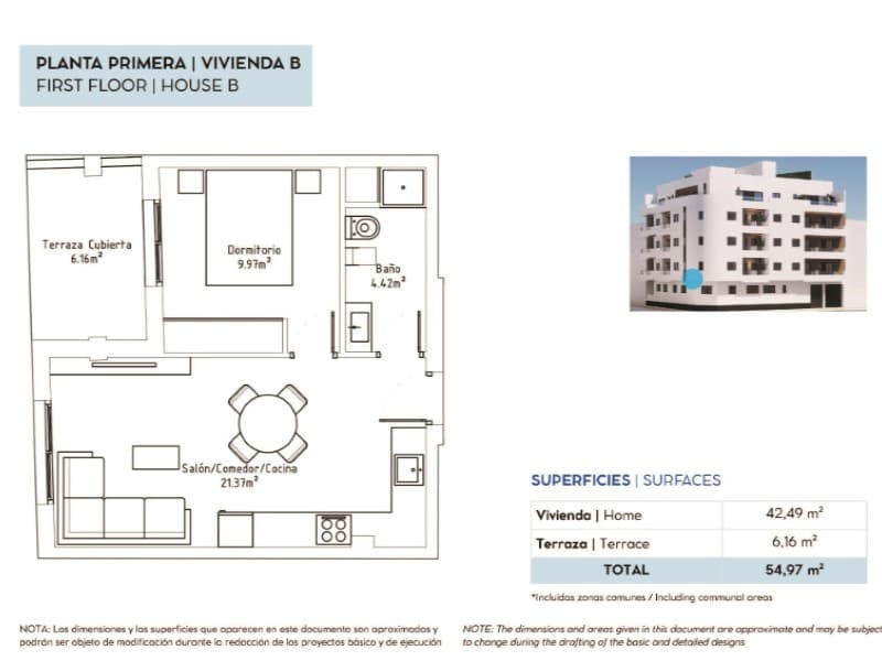 1 soveværelse Lejlighed til salg i Torrevieja - € 179.000 (Ref: 10008870)