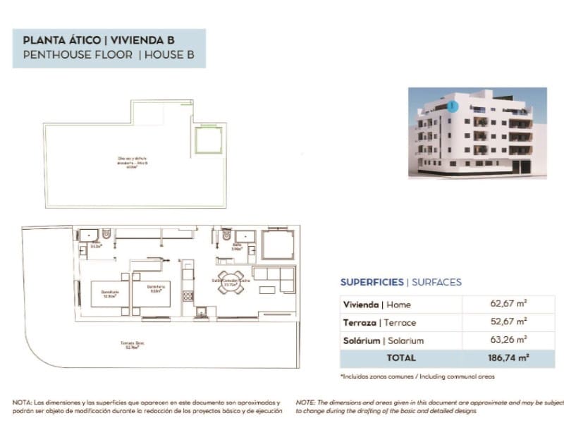 2 Zimmer Penthouse zu verkaufen in Torrevieja - 320.000 € (Ref: 10008873)