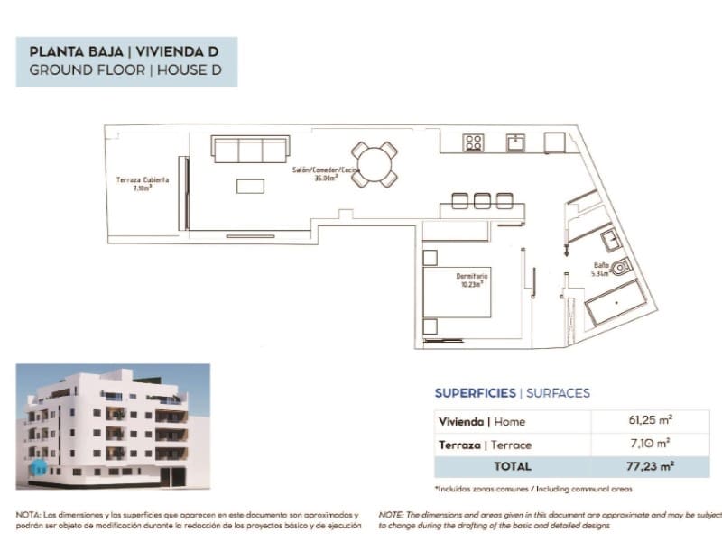 1 soverom Leilighet til salgs i Torrevieja - € 185 000 (Ref: 10008875)