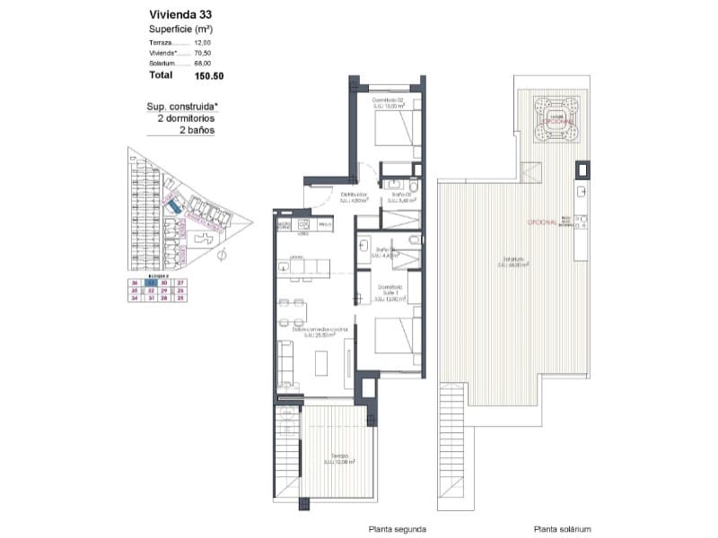 2 soveværelse Penthouse til salg i Los Alcazares med swimmingpool garage - € 394.000 (Ref: 10124320)