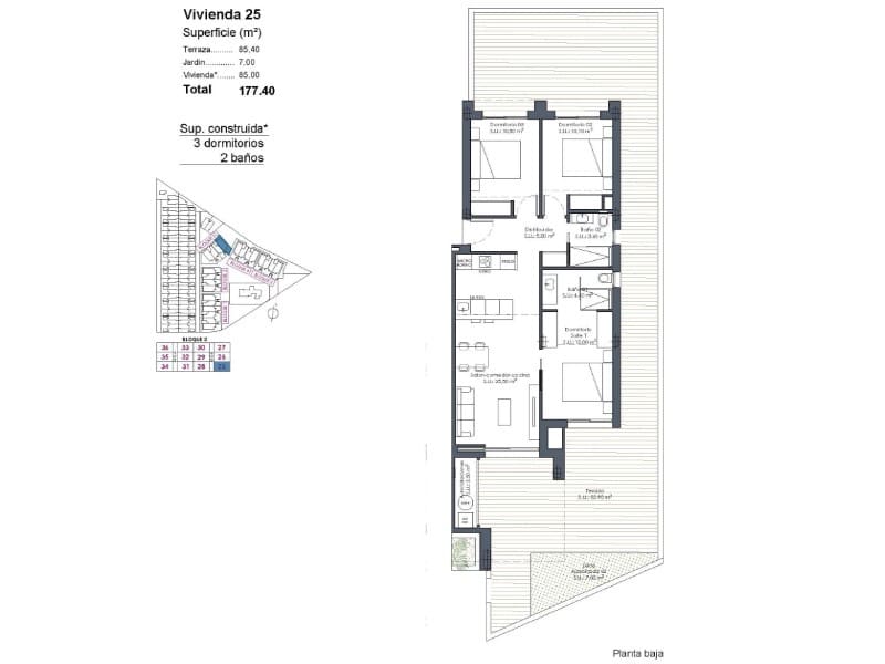 3 quarto Apartamento para venda em Los Alcazares com piscina garagem - 369 000 € (Ref: 10124322)