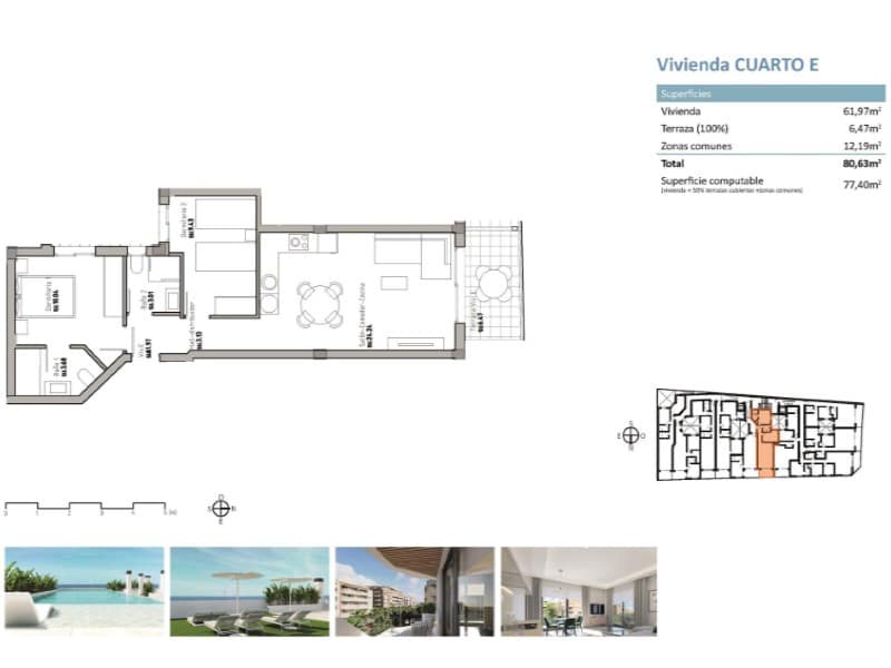 2 sypialnia Penthouse na sprzedaż w Guardamar del Segura z basenem - 352 000 € (Ref: 10124330)