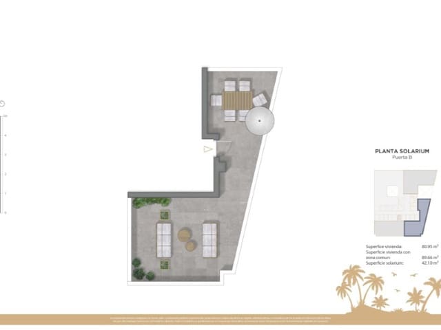 2 sovrum Takvåning till salu i Las Viñas, Guardamar del Segura med pool garage - 468 500 € (Ref: 10168623)