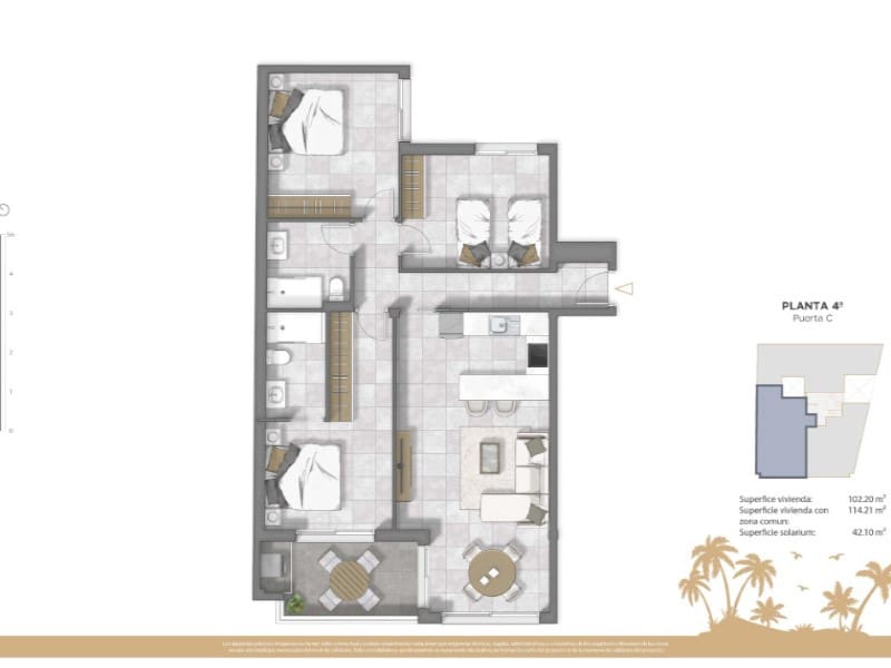 3 slaapkamer Penthouse te koop in Guardamar del Segura met zwembad garage - € 549.500 (Ref: 10168624)