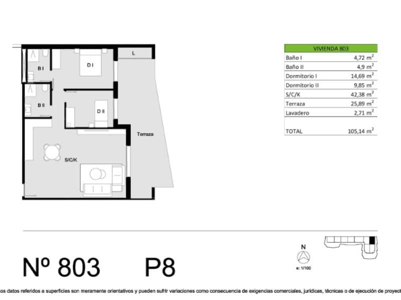 2 soverom Penthouse til salgs i Orihuela Costa med svømmebasseng garasje - € 239 900 (Ref: 10168631)