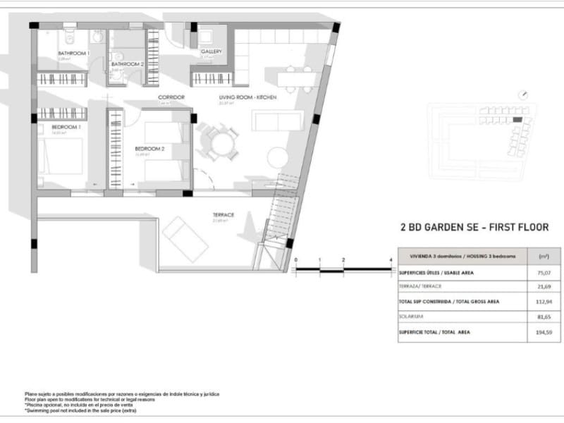 2 quarto Bungalow para venda em Torrevieja com piscina - 380 000 € (Ref: 7893791)