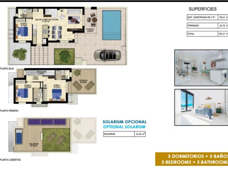 3 chambre Villa/Maison à vendre à Orihuela avec piscine - 395 000 € (Ref: 7893889)