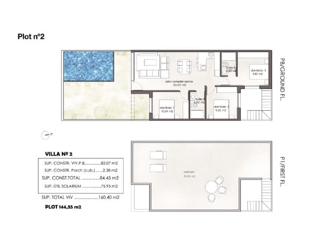 3 Zimmer Haus zu verkaufen in Pilar de la Horadada ciudad, Pilar de la Horadada - 415.000 € (Ref: 8063679)