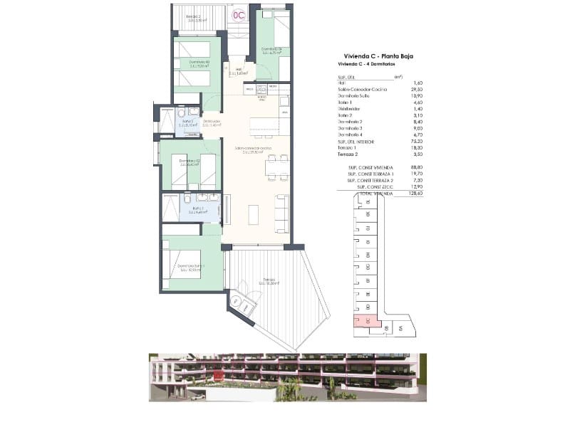 4 soveværelse Lejlighed til salg i Benijofar med swimmingpool - € 328.000 (Ref: 8403727)