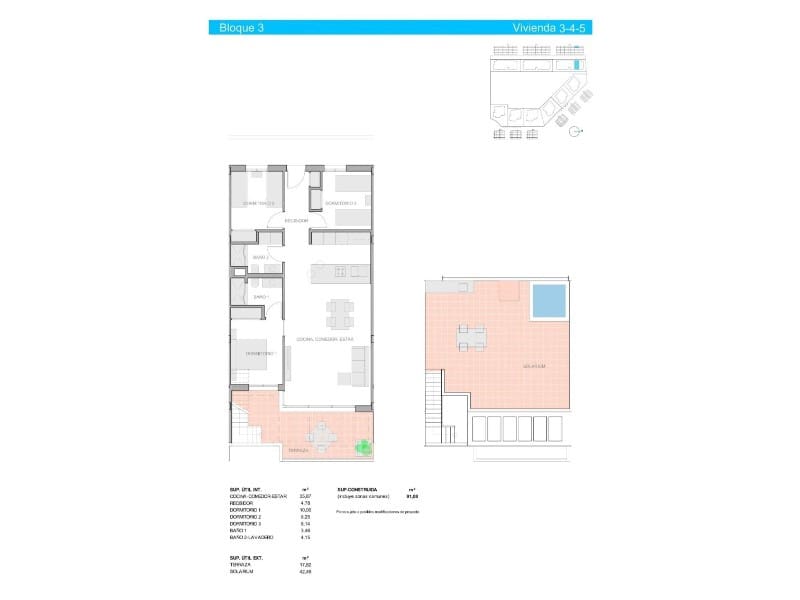 3 slaapkamer Penthouse te koop in El Raso met zwembad - € 344.900 (Ref: 8440754)