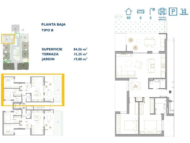2 Zimmer Apartment zu verkaufen in San Pedro del Pinatar ciudad, San Pedro del Pinatar mit Pool - 254.900 € (Ref: 8591230)