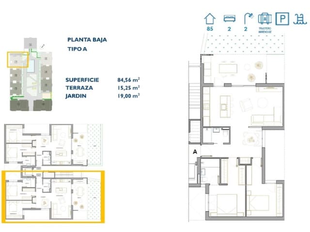 2 Zimmer Apartment zu verkaufen in San Pedro del Pinatar ciudad, San Pedro del Pinatar mit Pool - 254.900 € (Ref: 8591230)