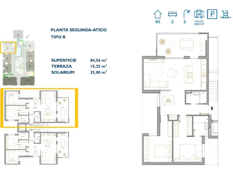 2 soverom Penthouse til salgs i San Pedro del Pinatar med svømmebasseng - € 264 900 (Ref: 8591237)