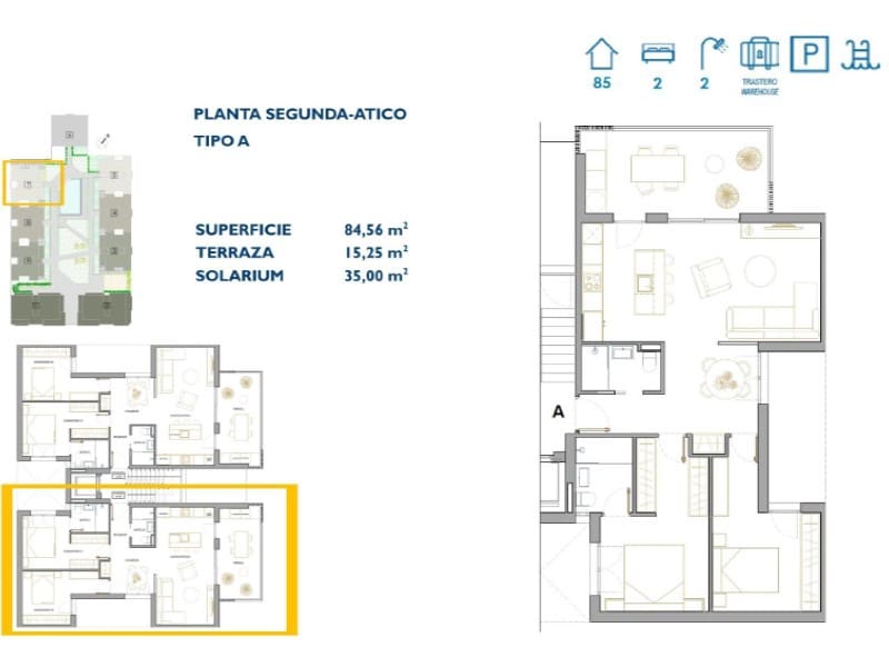 2 soverom Penthouse til salgs i San Pedro del Pinatar med svømmebasseng - € 264 900 (Ref: 8591237)