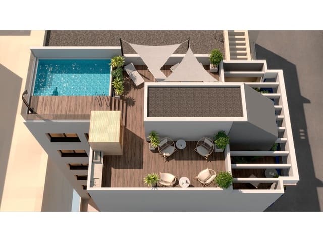1 soverom Penthouse til salgs i Playa del Acequión, Torrevieja med svømmebasseng - € 275 000 (Ref: 8968717)