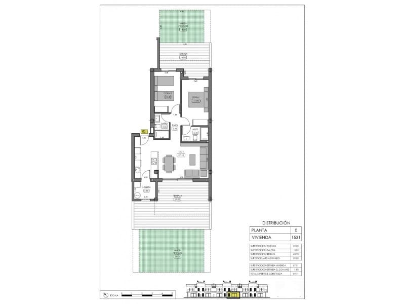 2 sovrum Bungalow till salu i Algorfa med pool - 323 900 € (Ref: 9159932)