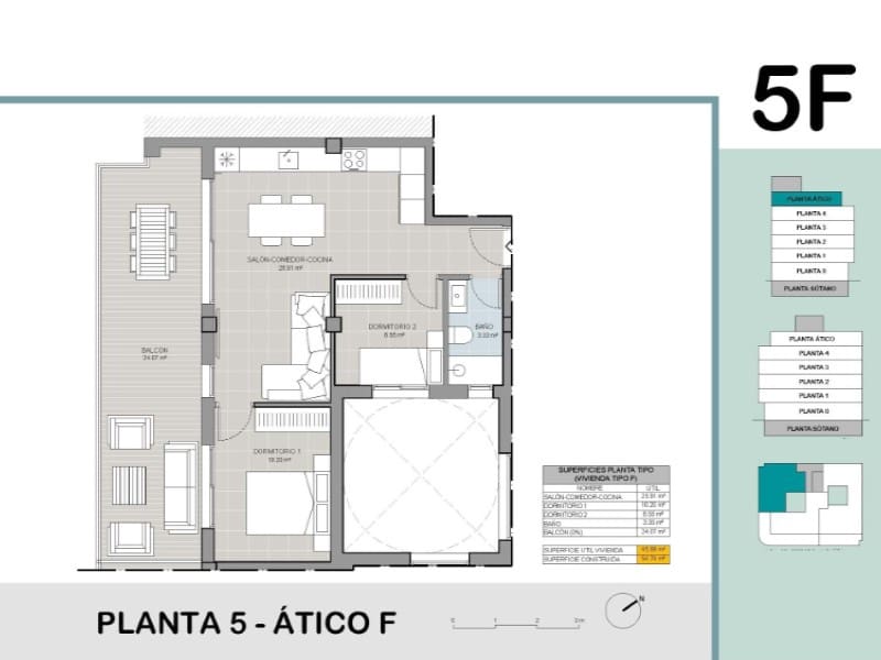 2 chambre Penthouse à vendre à Torrevieja avec piscine - 405 500 € (Ref: 9169877)