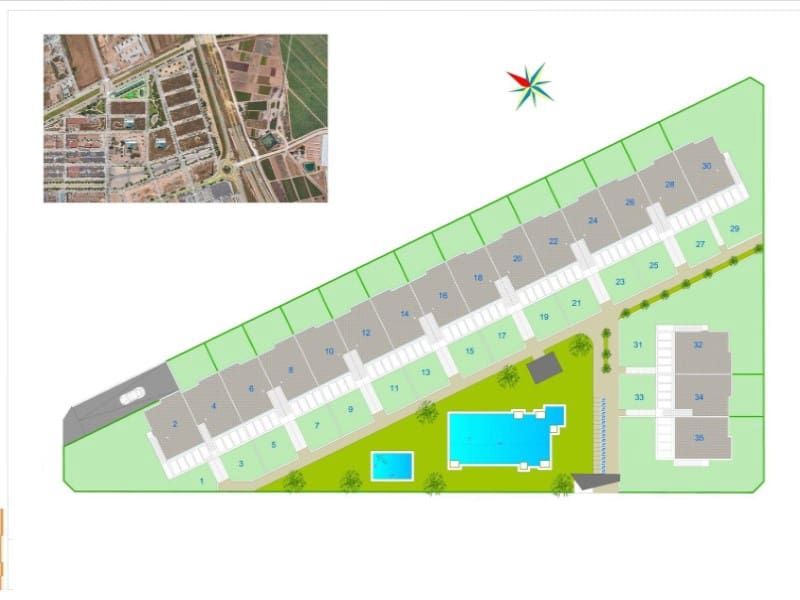 2 chambre Bungalow à vendre à Pilar de la Horadada avec piscine - 293 000 € (Ref: 9169889)