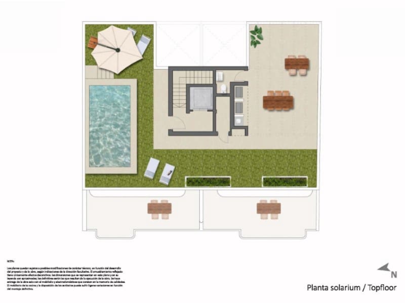 3 quarto Penthouse para venda em Torre de la Horadada com piscina - 378 900 € (Ref: 9372467)