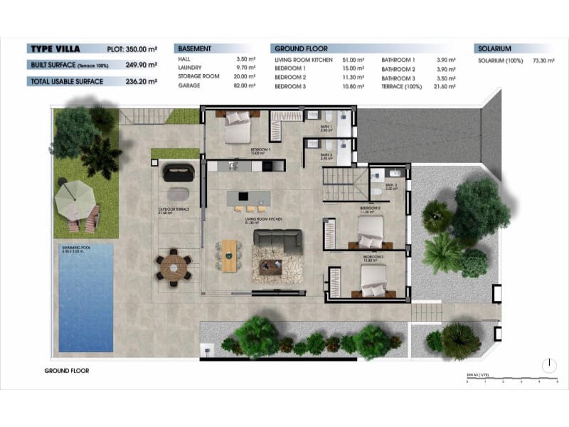 3 chambre Villa/Maison à vendre à Los Alcazares avec piscine - 695 000 € (Ref: 9383299)