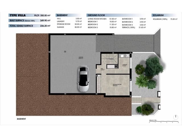 3 chambre Villa/Maison à vendre à Las Lomas de Rame - Bahía Bella, Los Alcázares avec piscine - 695 000 € (Ref: 9383299)