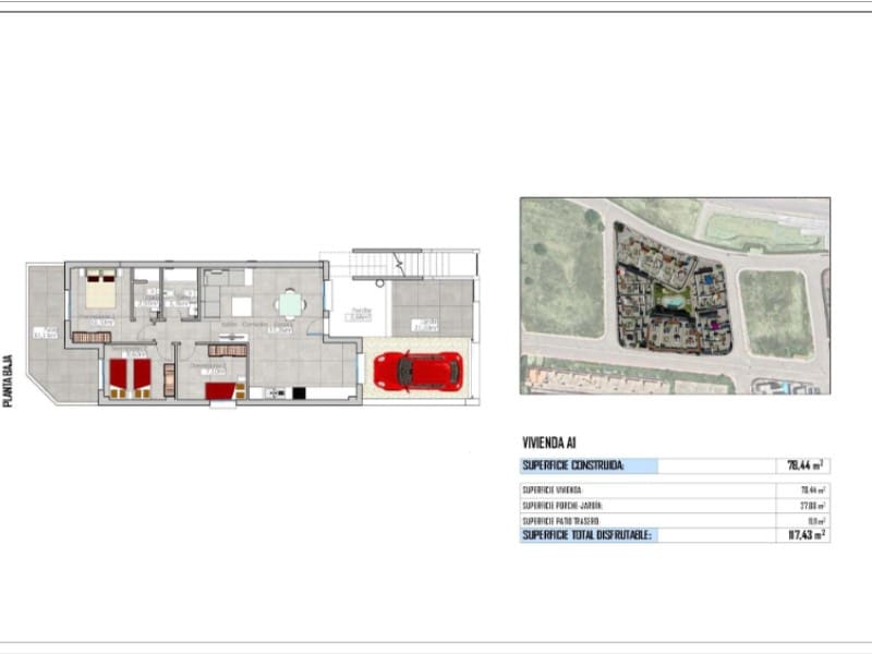 3 sovrum Bungalow till salu i Cox med pool - 229 000 € (Ref: 9411261)