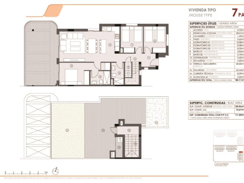 3 slaapkamer Penthouse te koop in Torrevieja met zwembad - € 395.000 (Ref: 9446696)