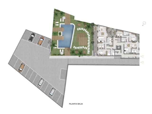 2 makuuhuone Kattohuoneisto myytävänä paikassa Zona Pueblo, Guardamar del Segura mukana uima-altaan - 415 000 € (Ref: 9450358)