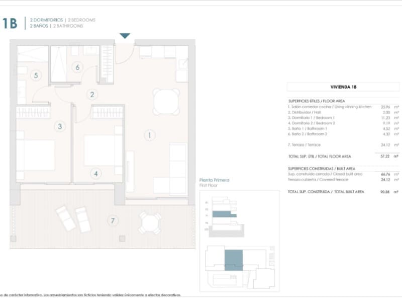 2 sovrum Lägenhet till salu i Benijofar med pool - 285 000 € (Ref: 9456459)