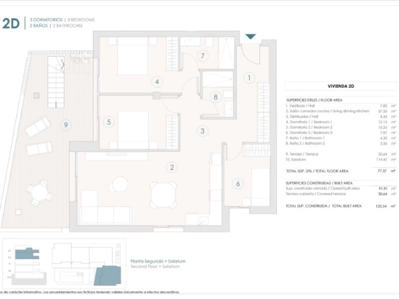 3 sypialnia Penthouse na sprzedaż w Benijofar z basenem - 410 000 € (Ref: 9456463)