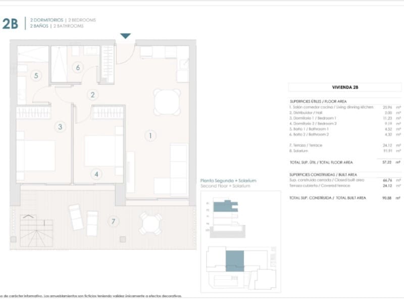 2 makuuhuone Kattohuoneisto myytävänä paikassa Benijofar mukana uima-altaan - 410 000 € (Ref: 9456464)