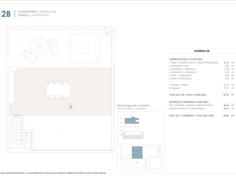 2 makuuhuone Kattohuoneisto myytävänä paikassa Benijofar mukana uima-altaan - 410 000 € (Ref: 9456464)