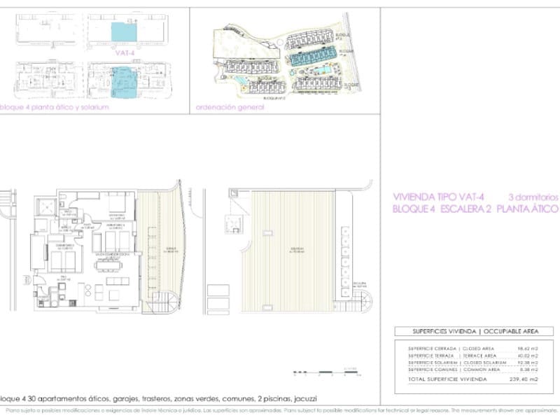 3 sypialnia Penthouse na sprzedaż w Playa Flamenca z garażem - 599 000 € (Ref: 9551851)