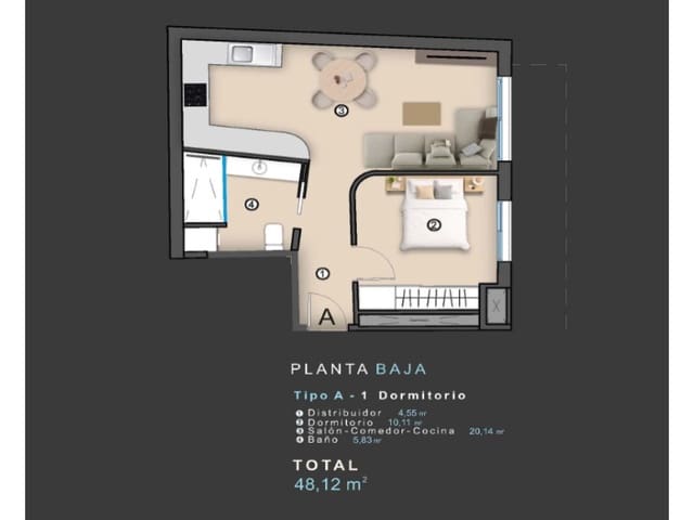 Apartamento de 1 habitación en Centro - Muelle Pesquero, Torrevieja en venta - 158.000 € (Ref: 9630242)
